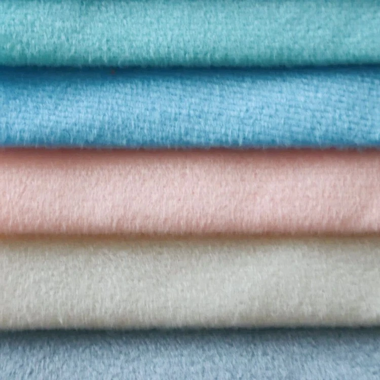 Plain Soft Short Plush Fabric For Toy Furniture factory